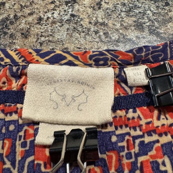 Vanessa Virginia Top 3/4 Sleeve Elephants Boho Novelty Retro Southwestern Size 2 - Picture 3 of 6